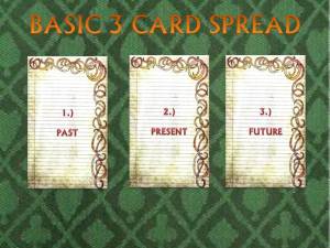 Three card reading past present future