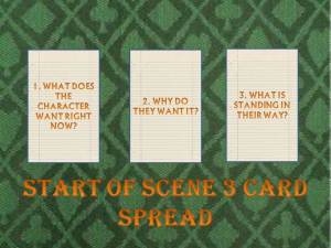 THREE CARD START OF SCENE